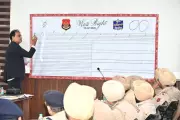 Renowned calligrapher Anil Thaman conducts handwriting competition for Bathinda police