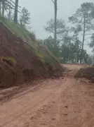 Shiller-Pathia link road near Kasauli erodes in heavy rain, endangering motorists