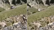 Tourists' car rolls into gorge in J&K's Gurez after they step out for photos