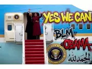 Trump shares doctored image of Obamas with graffiti-covered Air Force One